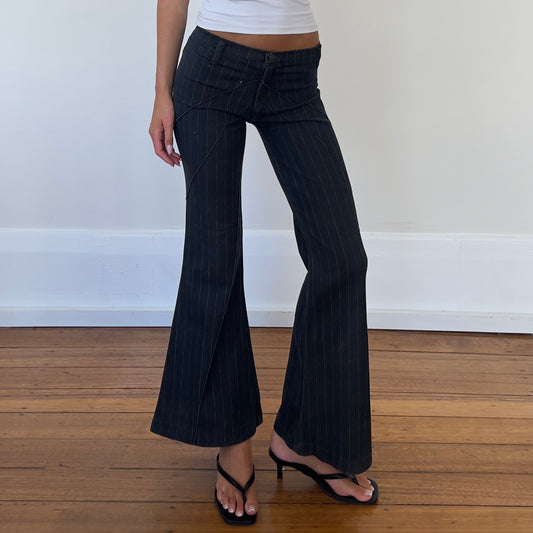 flared pinstripe pants