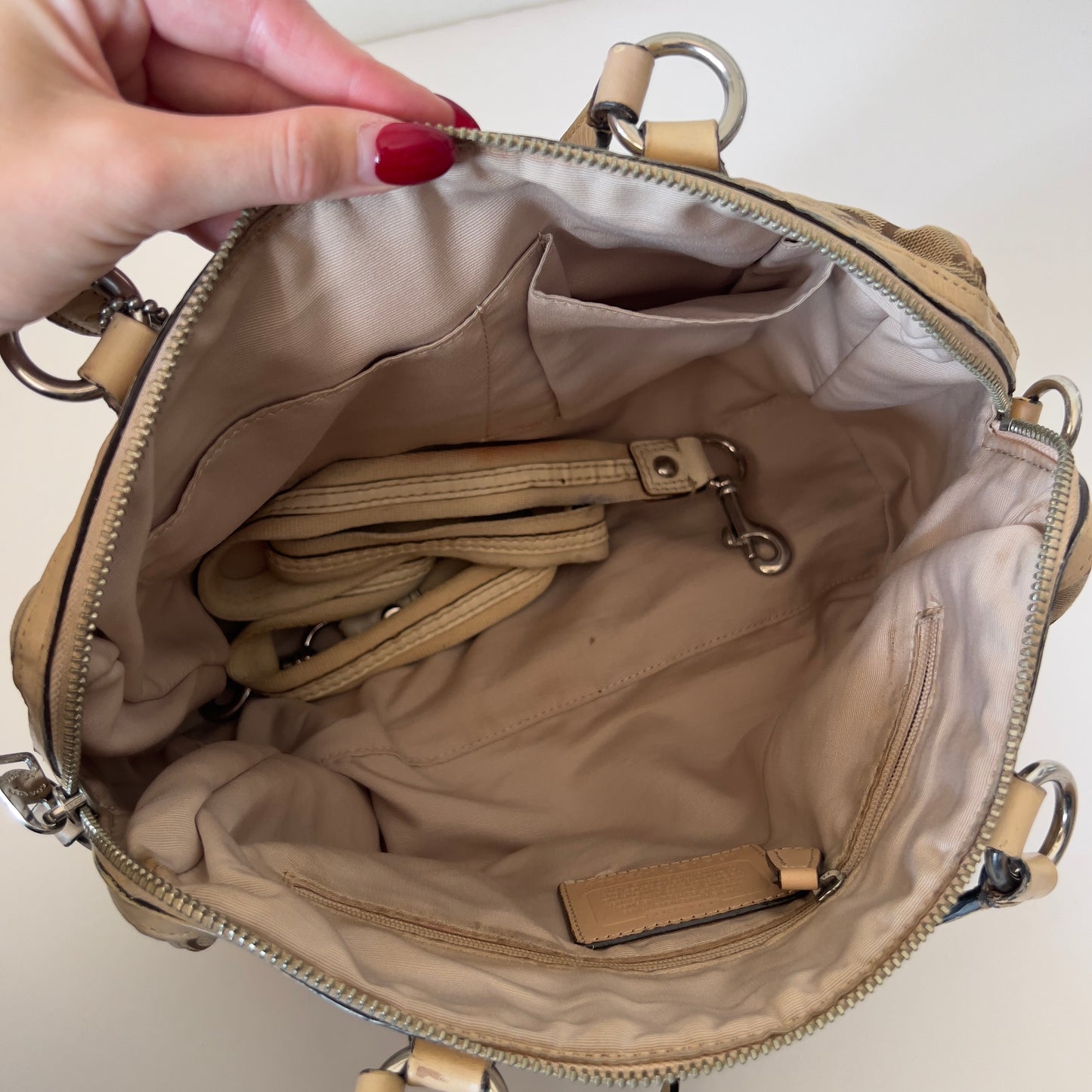 python singnature coach bag