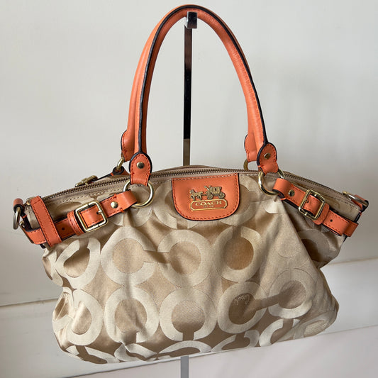orange Coach madison bag