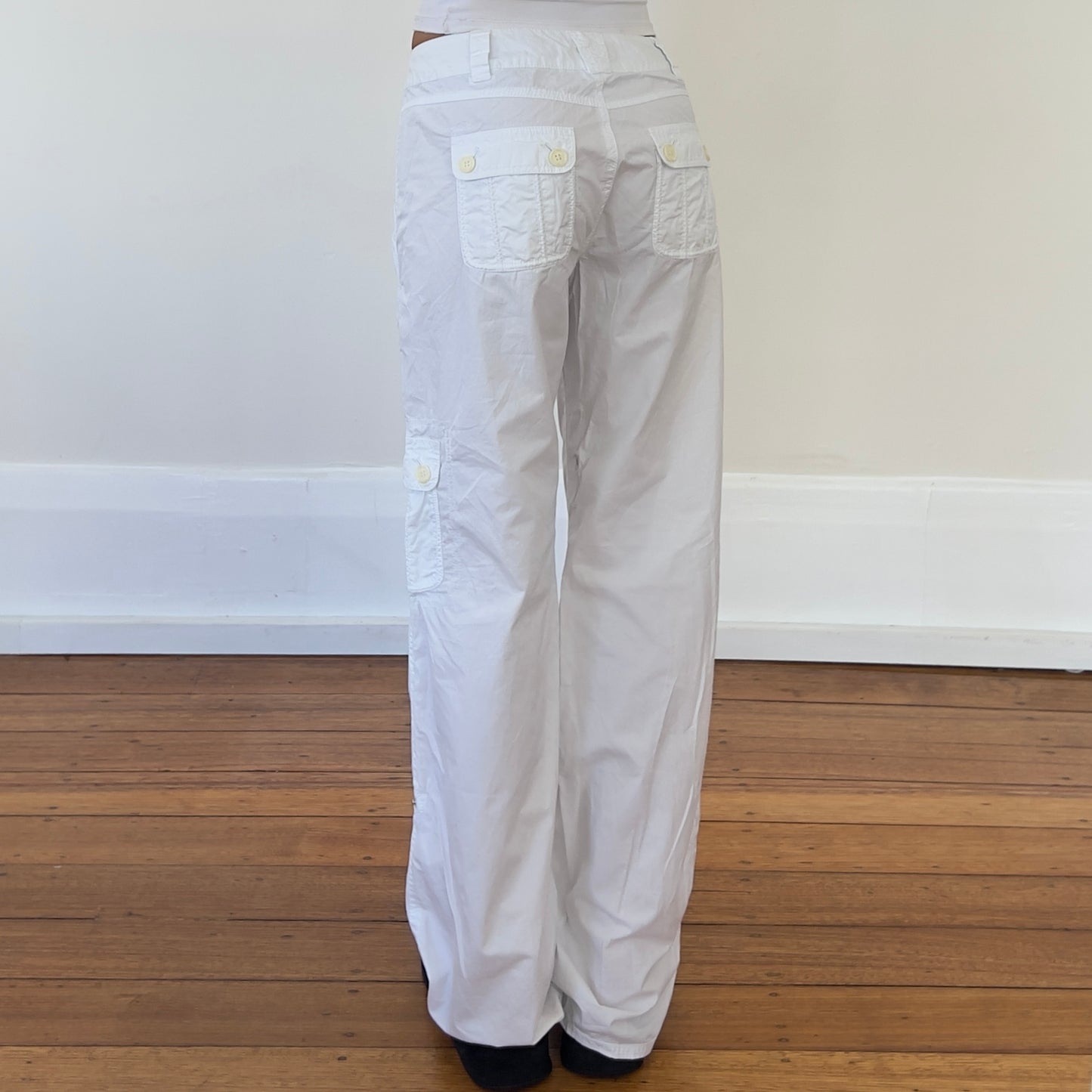 white cargo pants