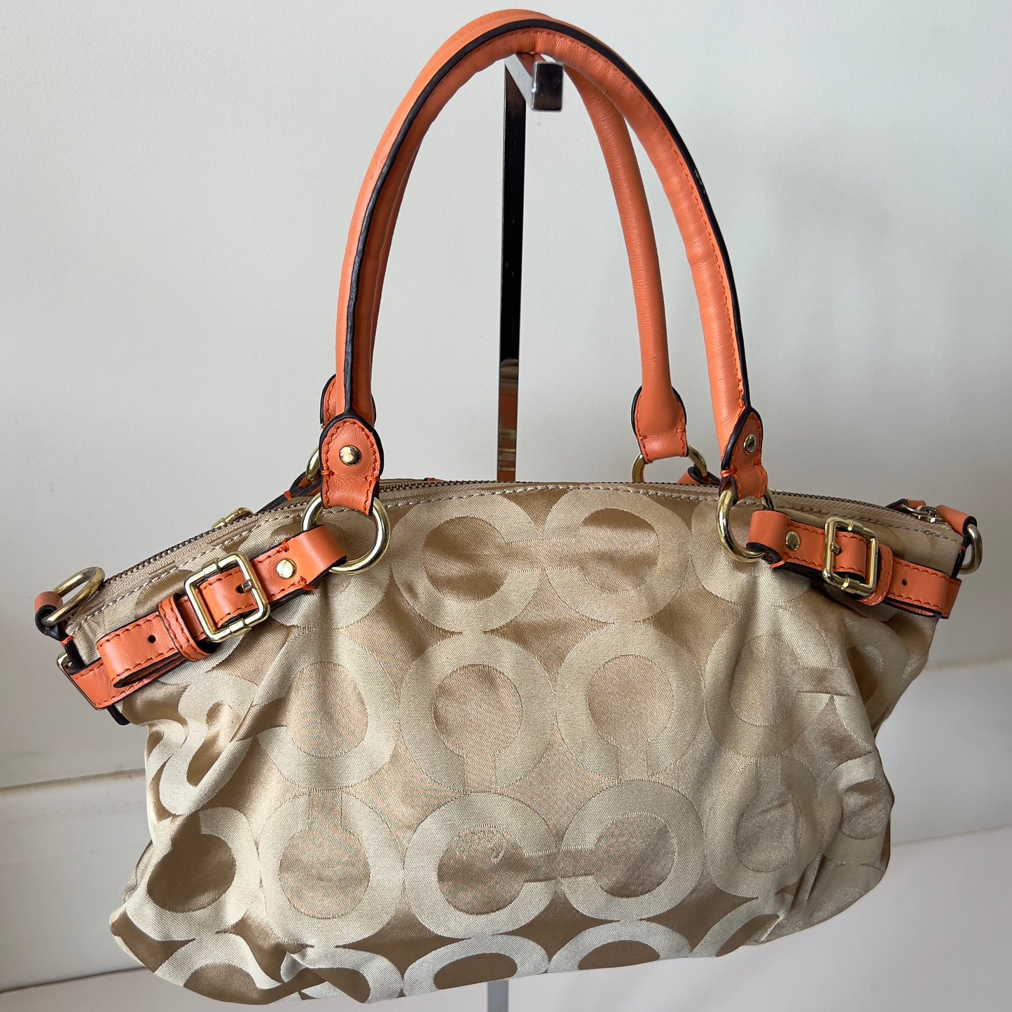 orange Coach madison bag