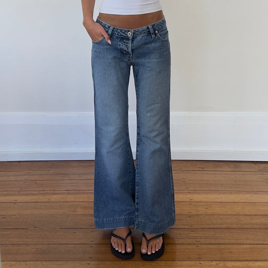 low rise wide leg jeans