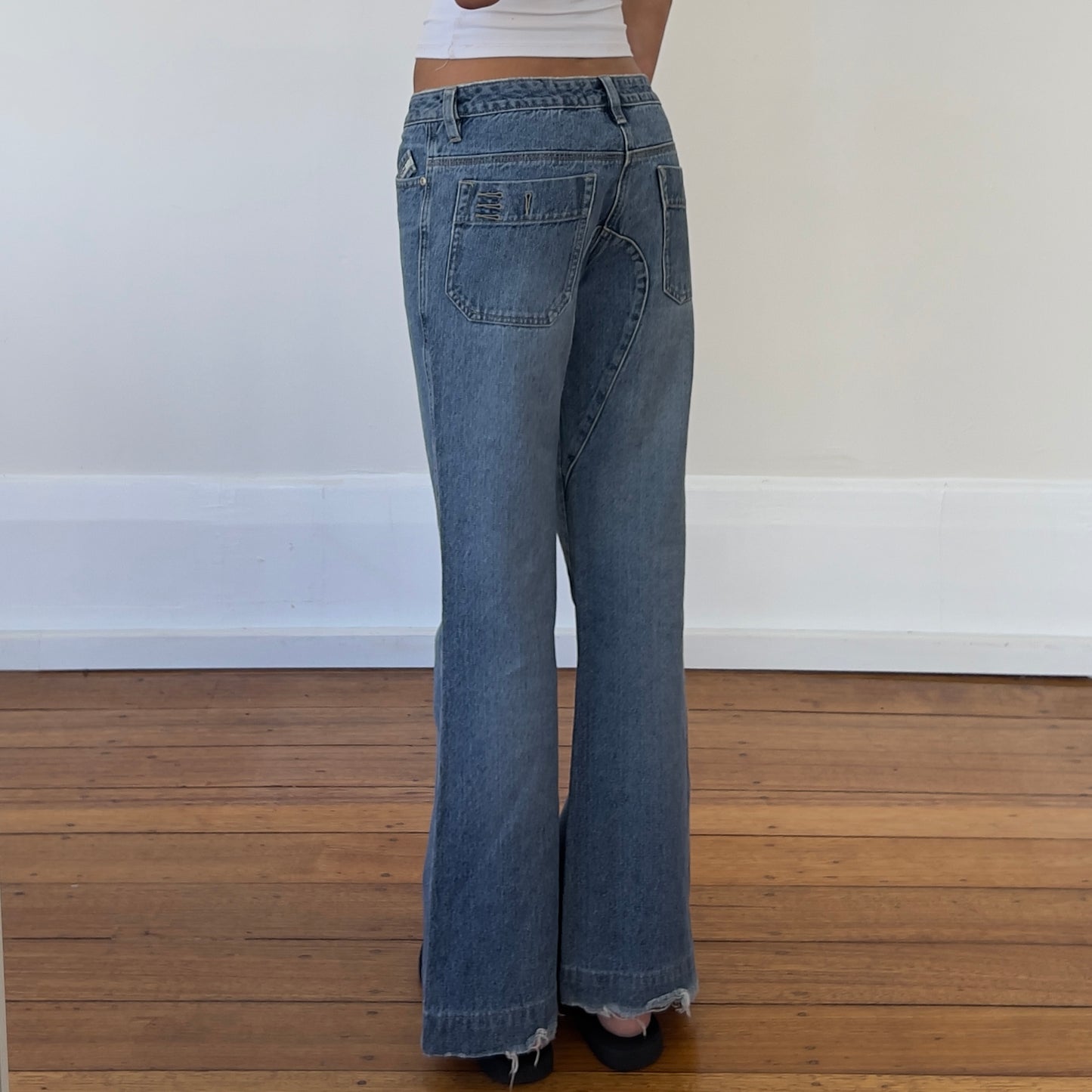 low rise wide leg jeans