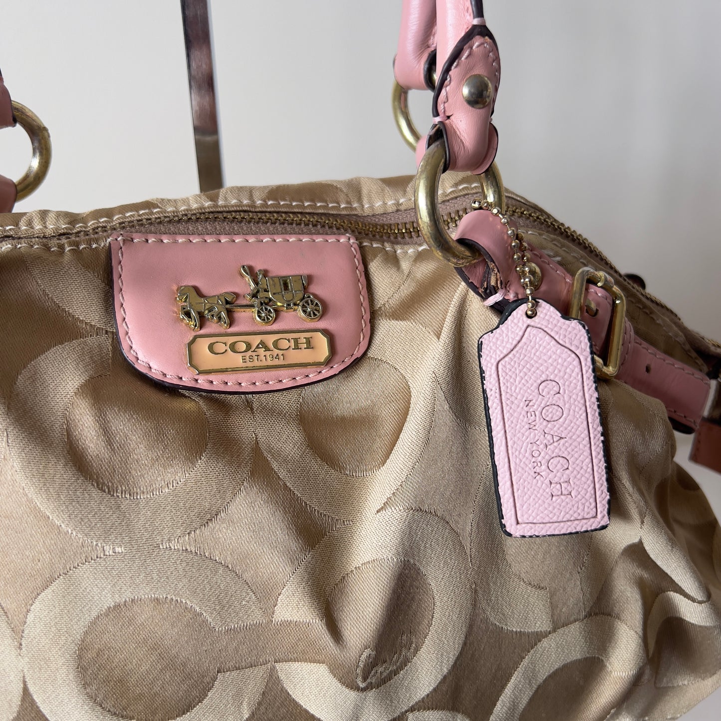 pink Coach Madison bag