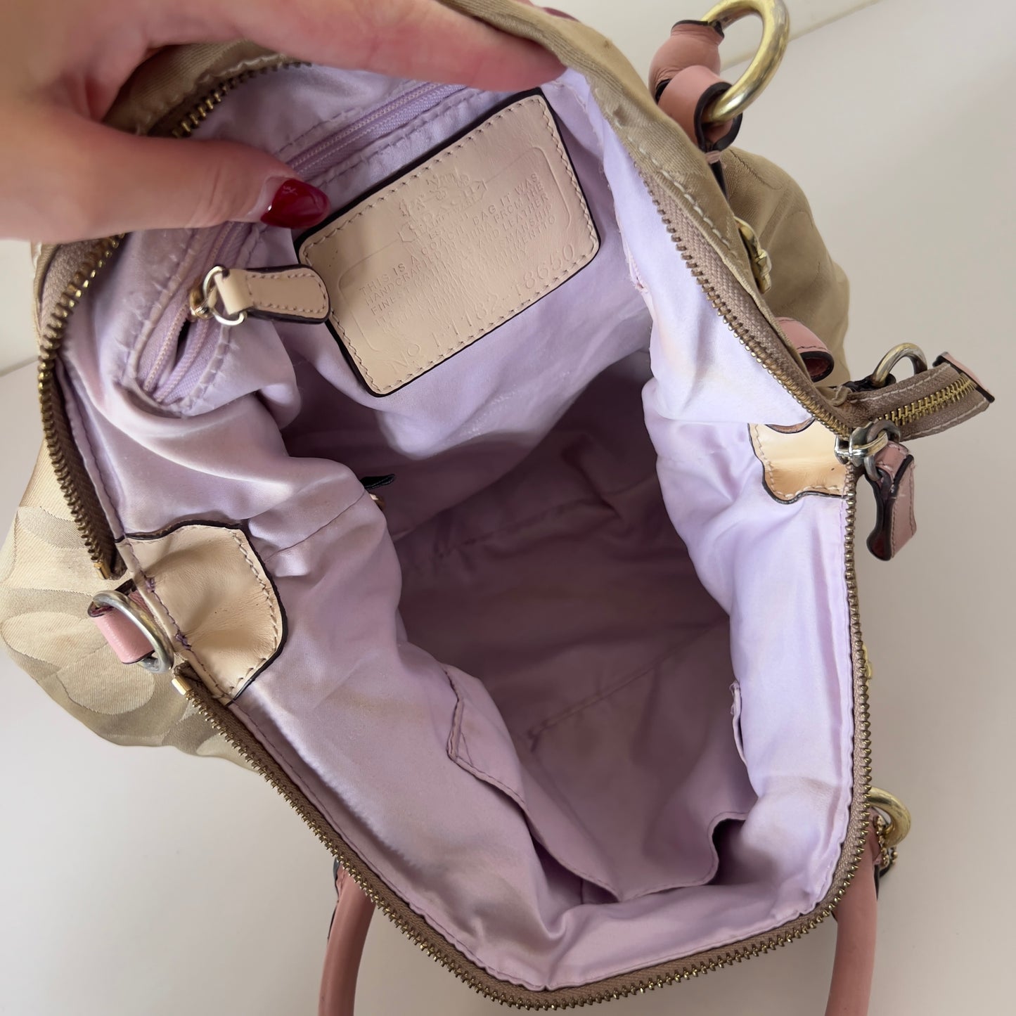 pink Coach Madison bag