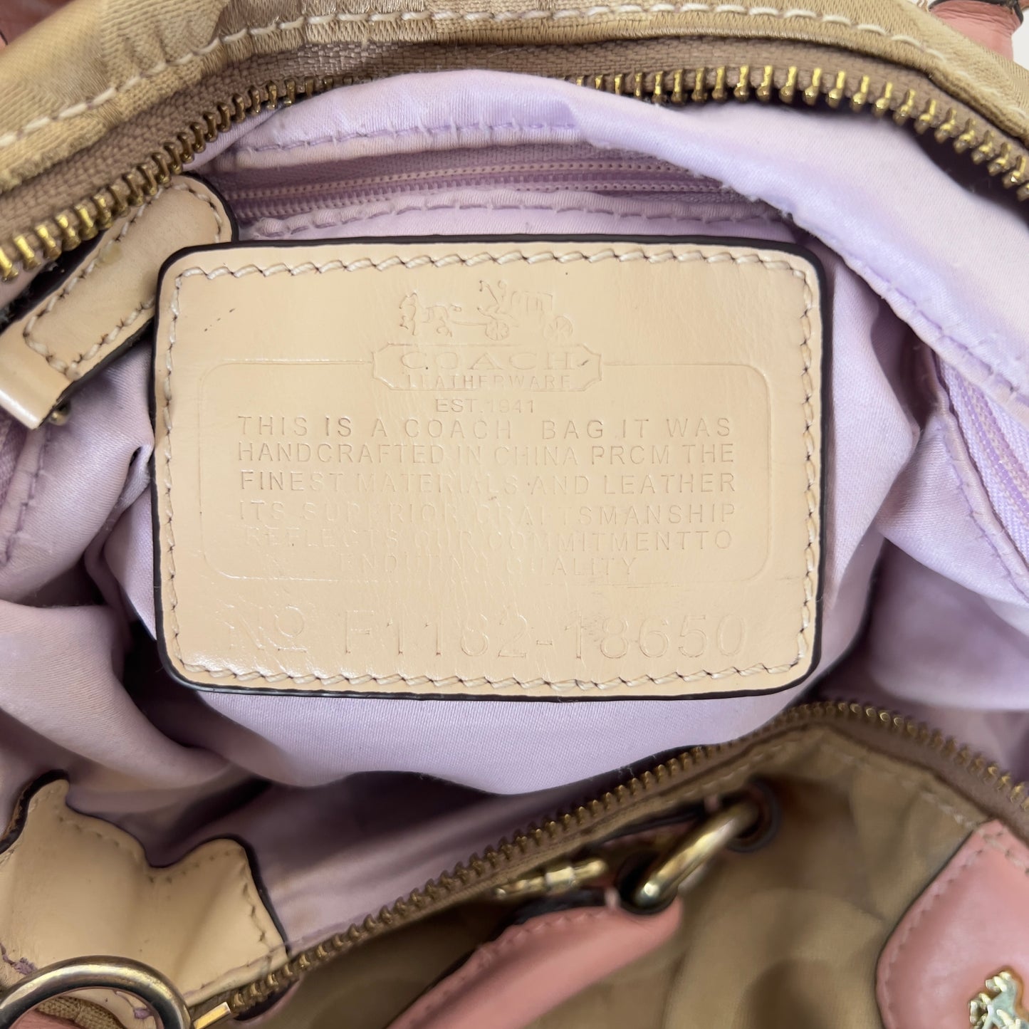 pink Coach Madison bag