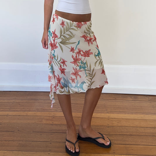 floral midi skirt