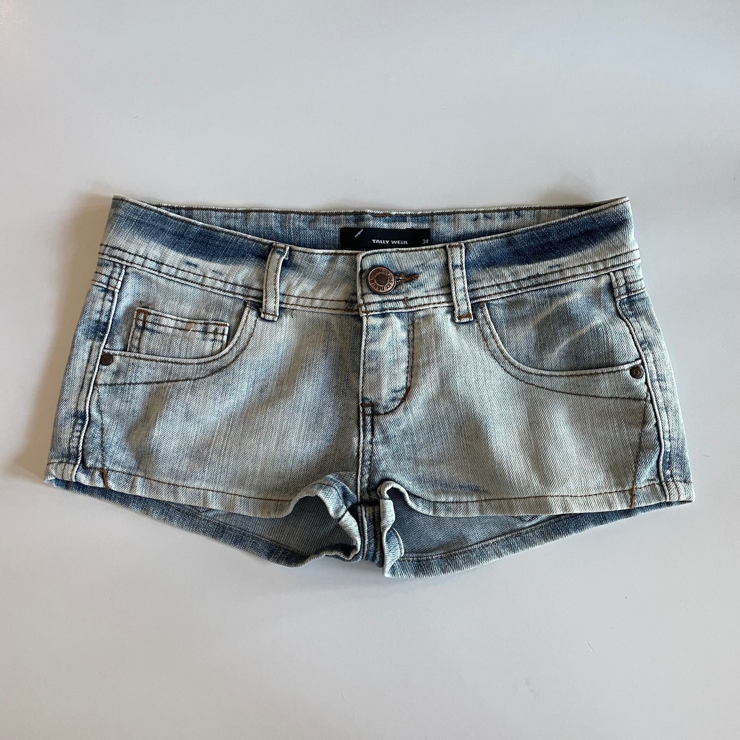 y2k denim mini shorts