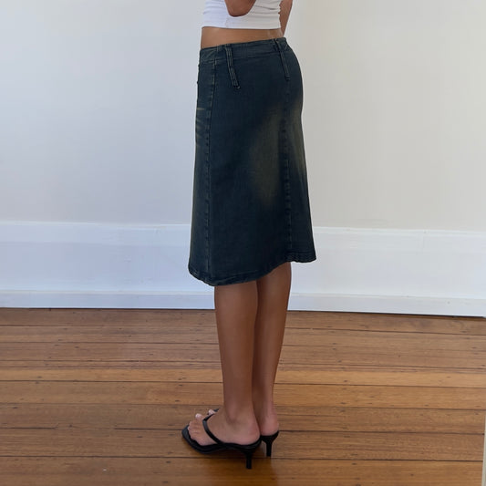 denim midi skirt