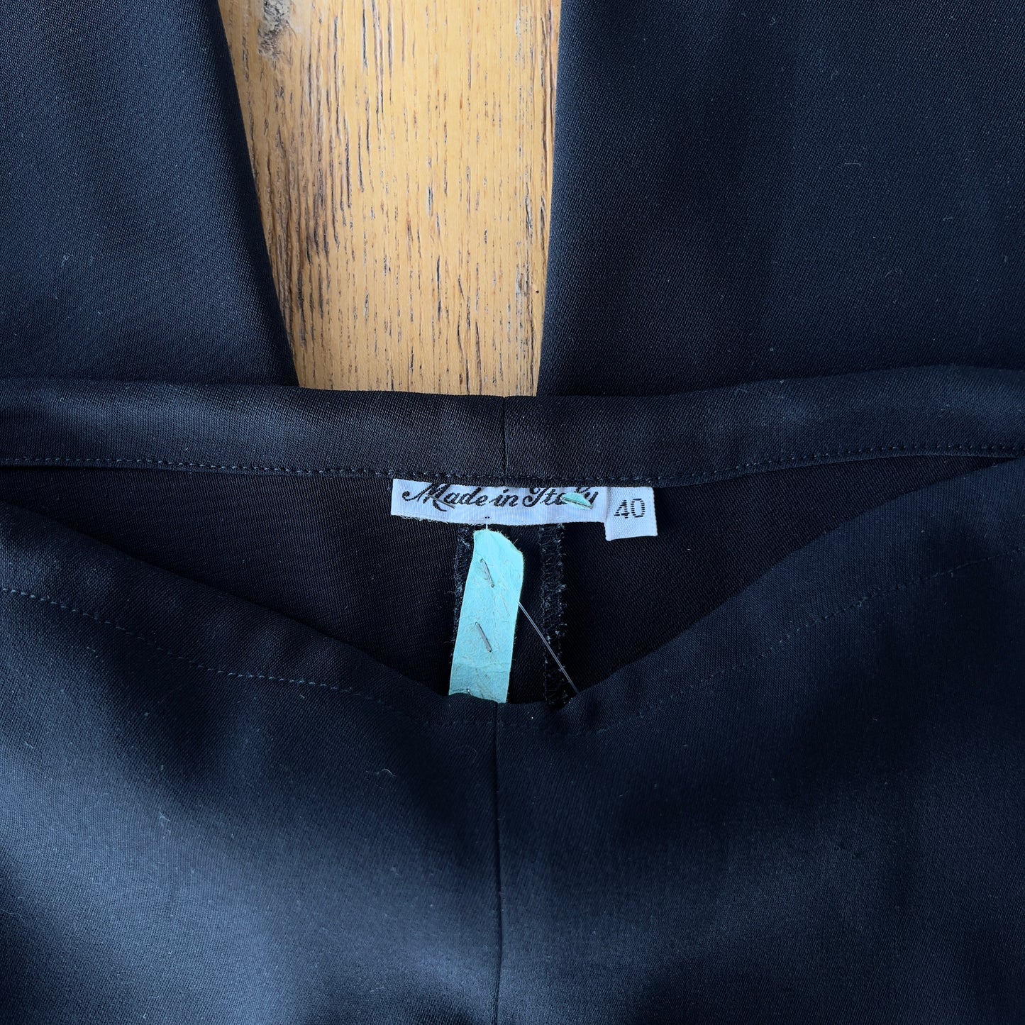 black wide leg tie-up pants