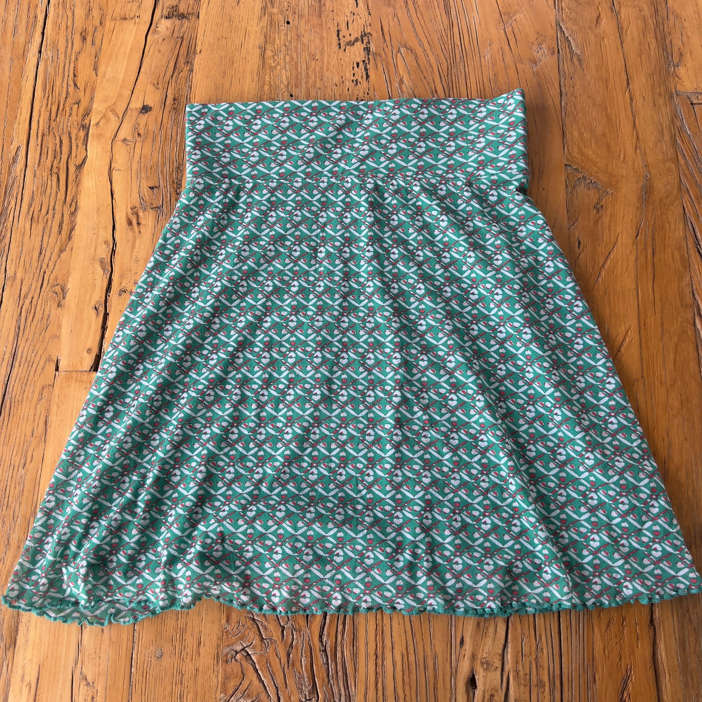 graphic print midi skirt