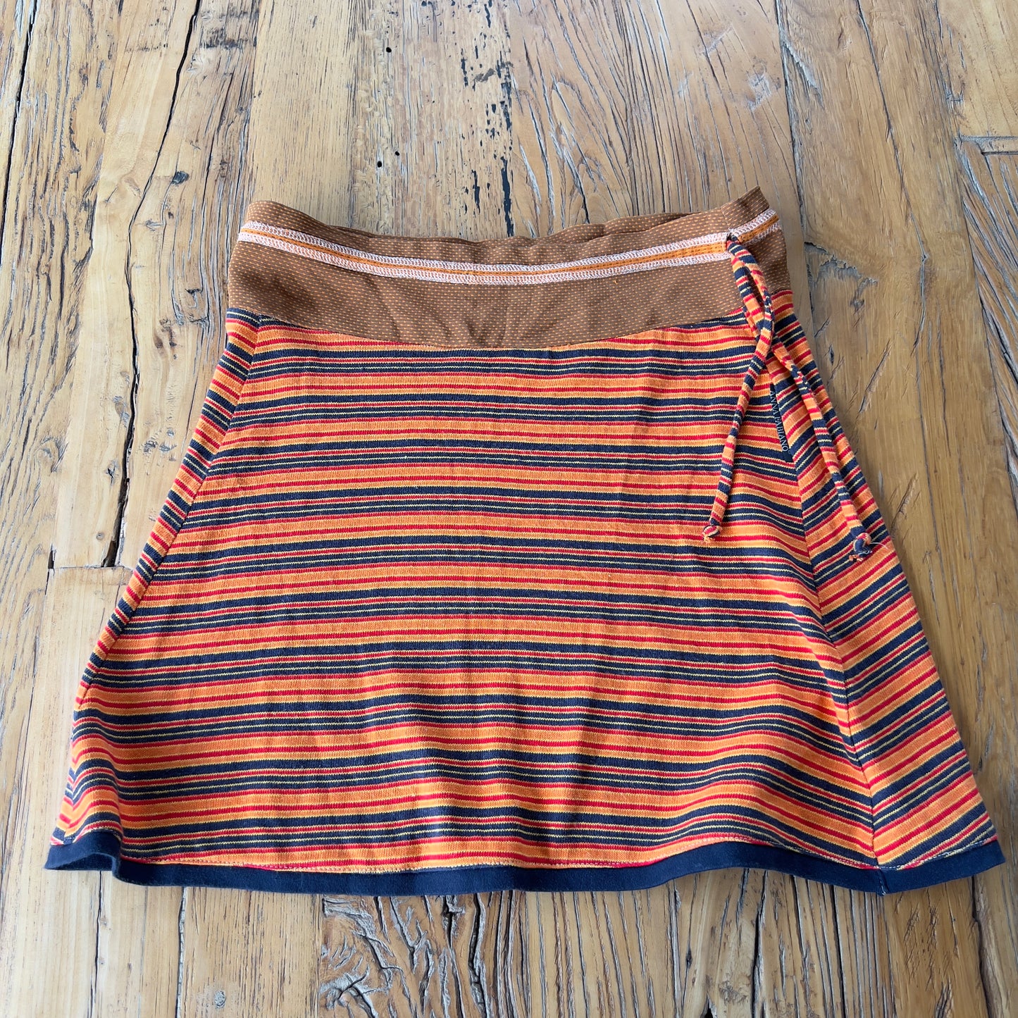 stripe midi skirt