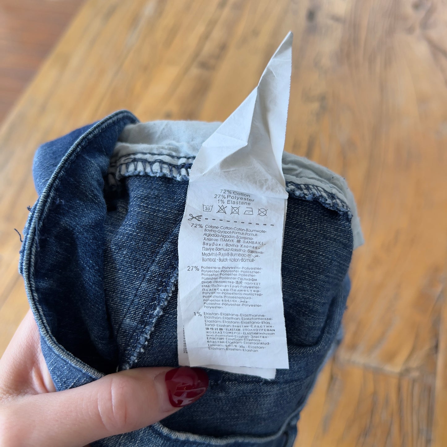denim mini skirt