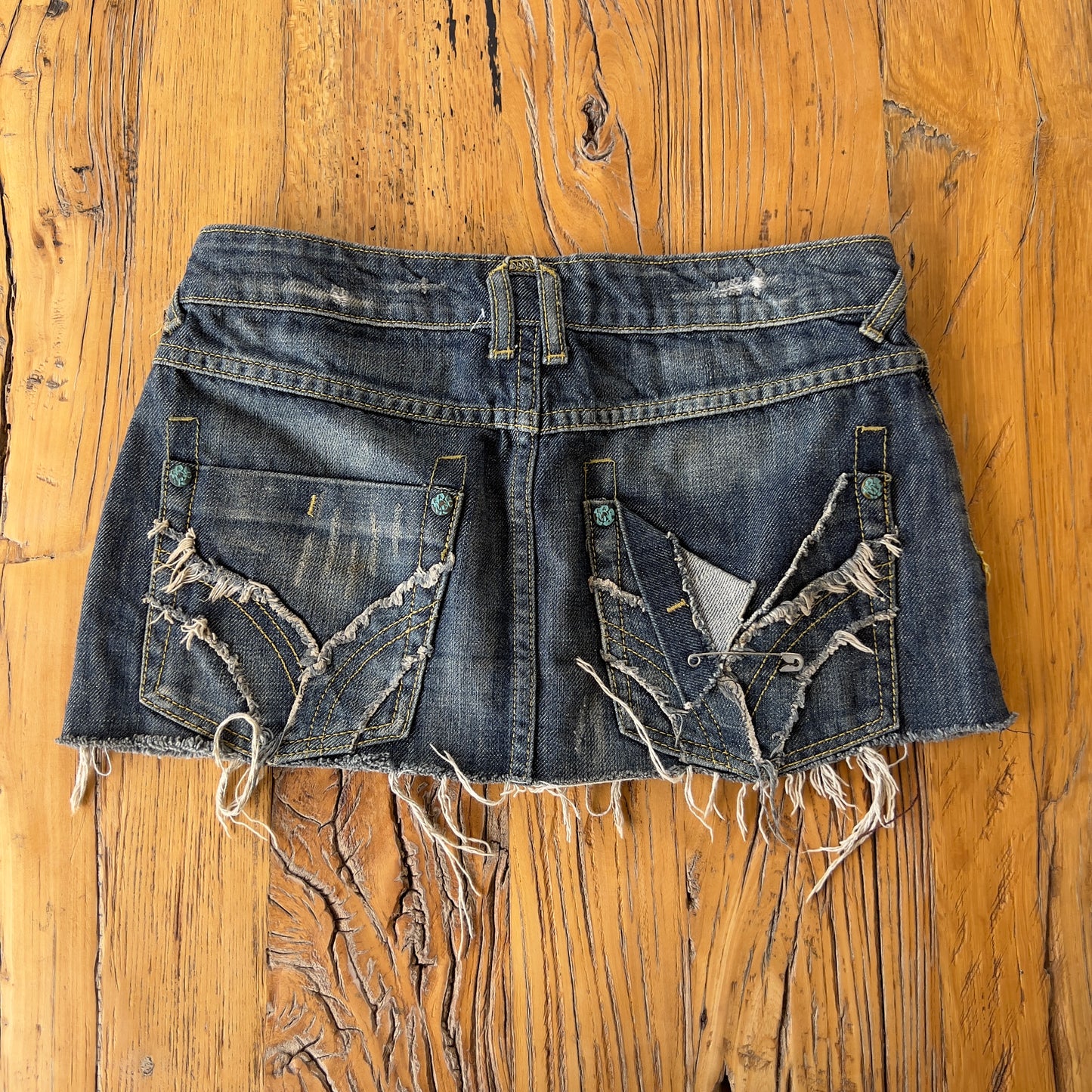 ultra mini denim skirt