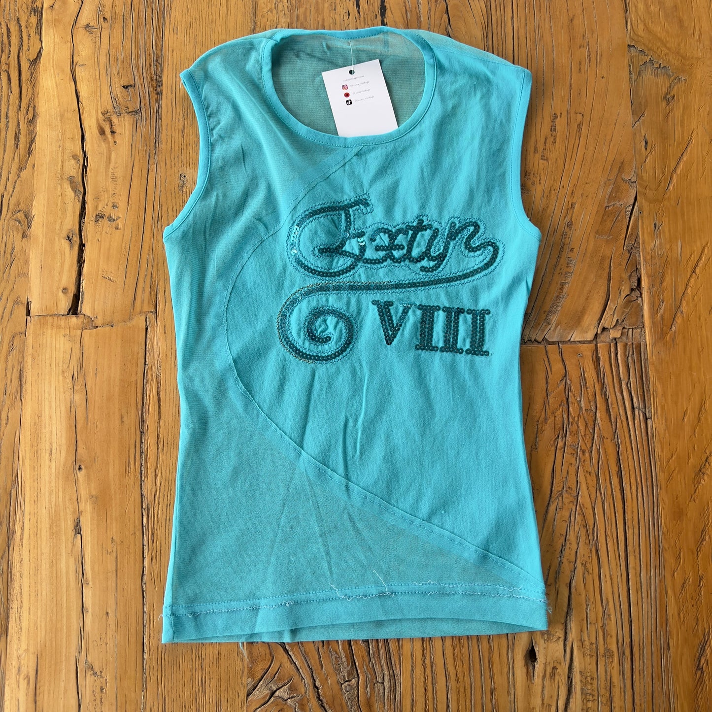 mesh sequin tank top