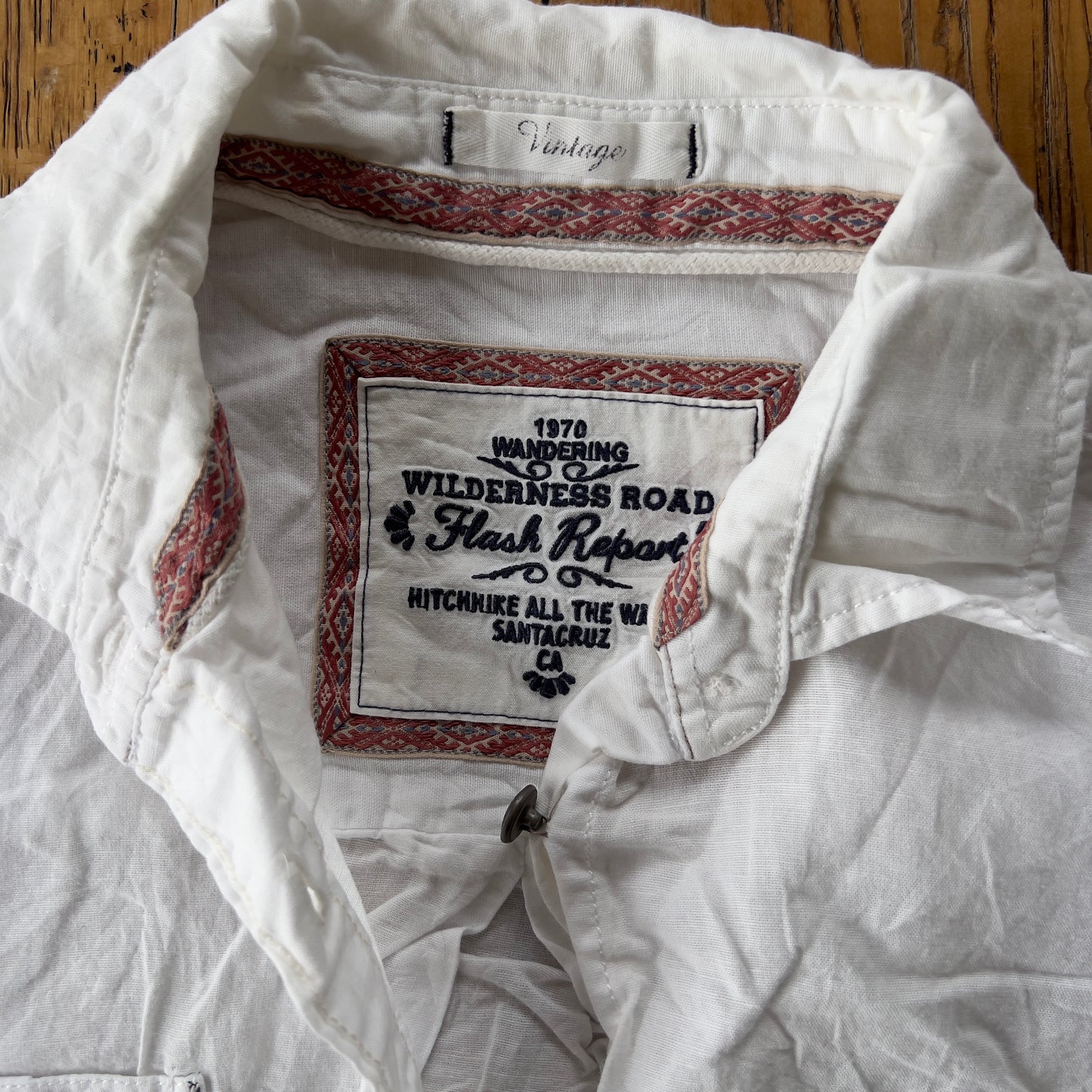 white reworked ruched shirt