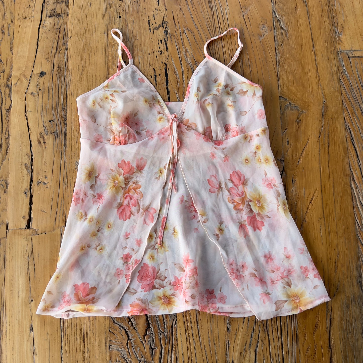 floral mesh cami