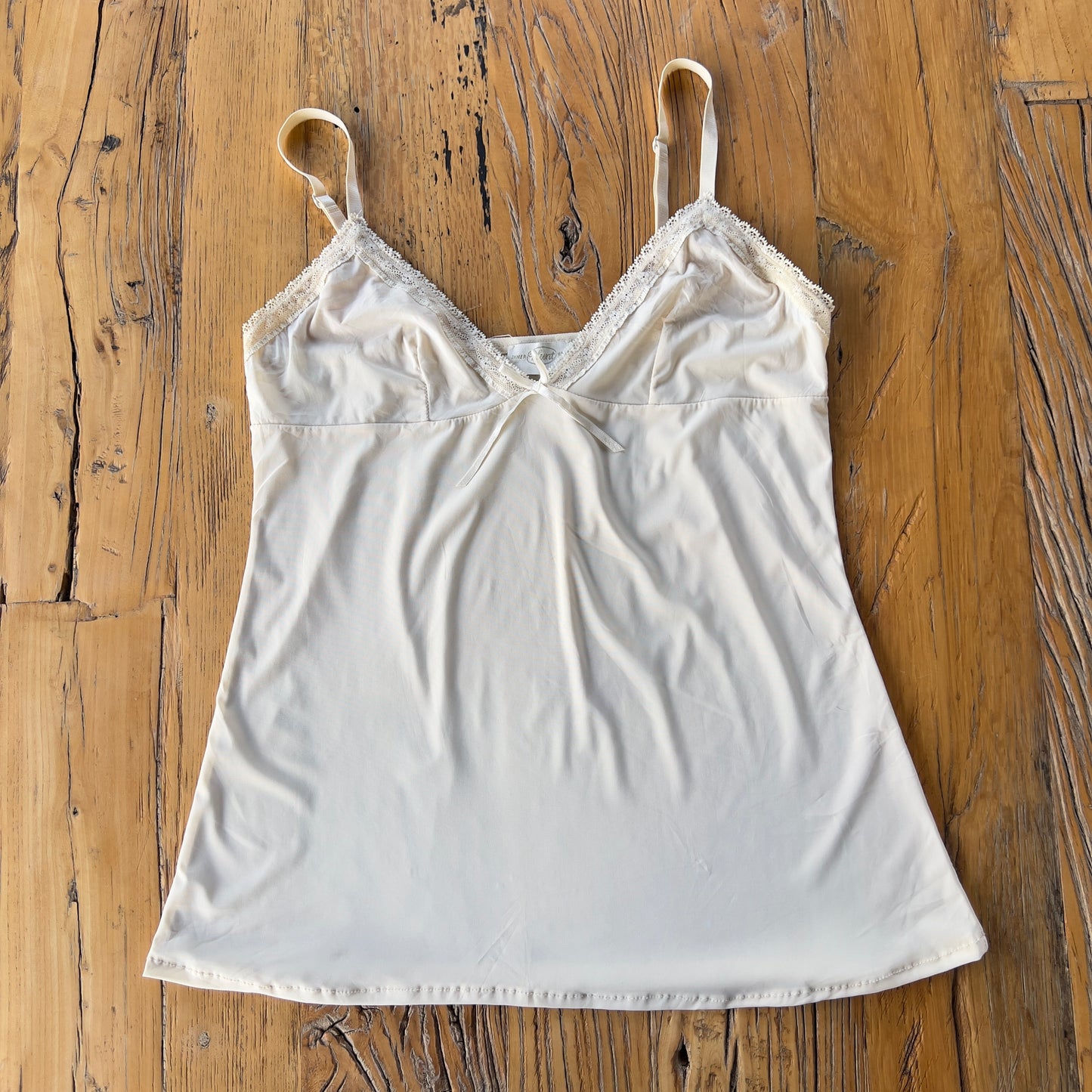 cream lace cami