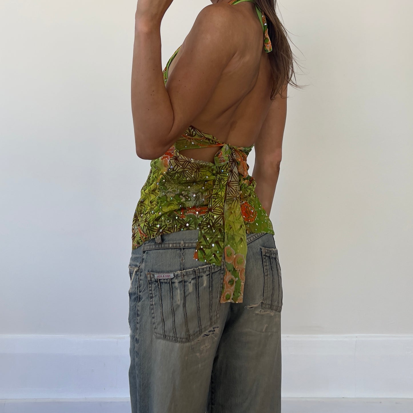 graphic fairy halter top