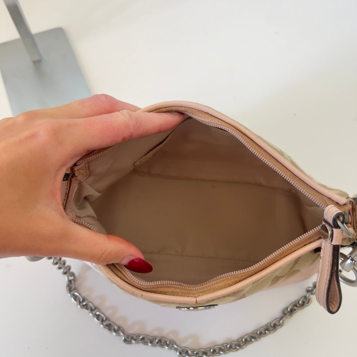 pink Coach mini bag