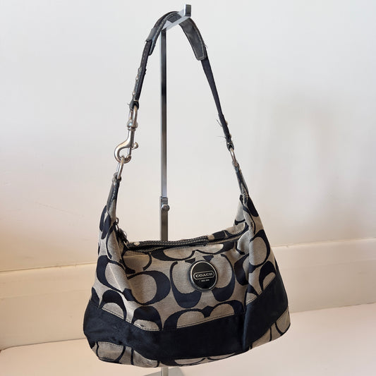 black signature Coach hobo bag