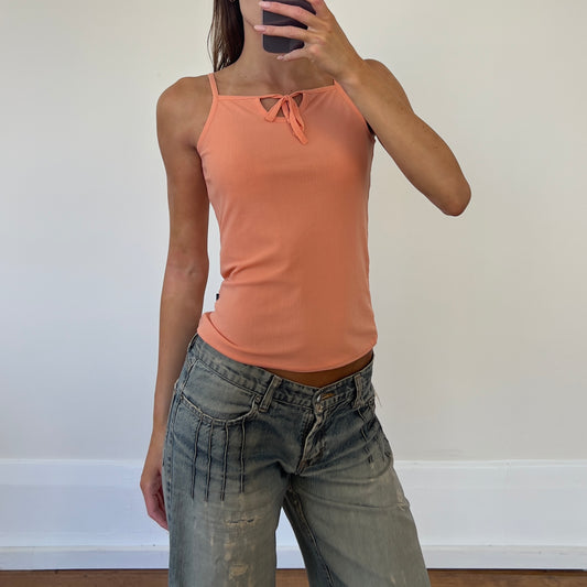 coral pink mesh tank