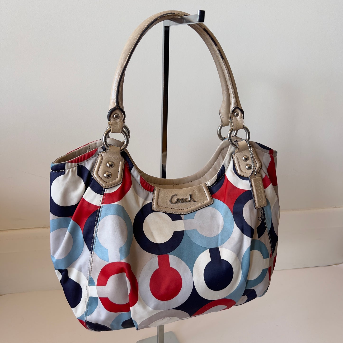 multi coloured Coach hobo bag