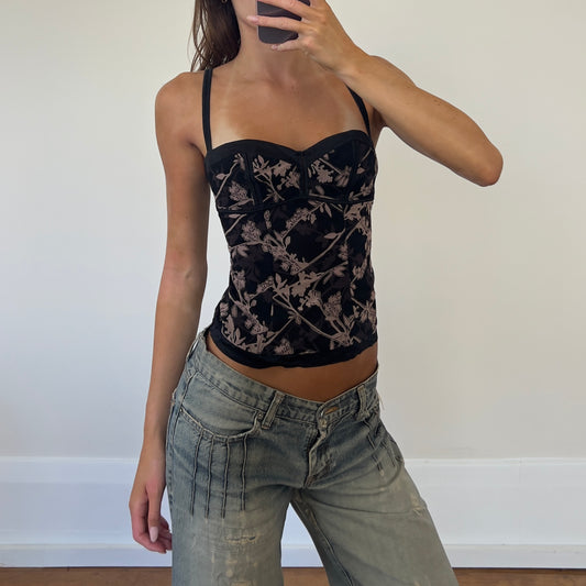 floral bustier cami