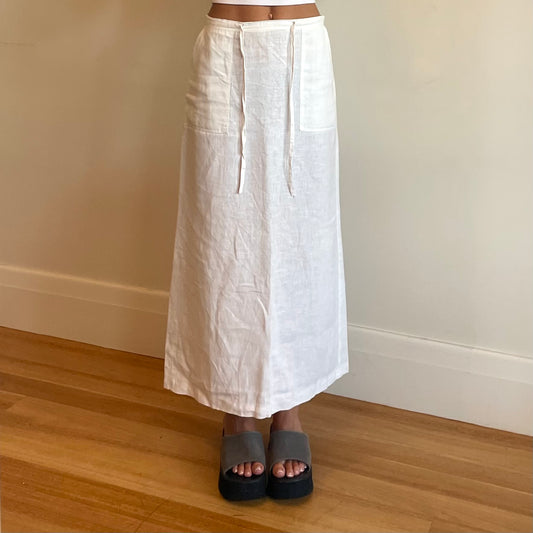 linen maxi skirt