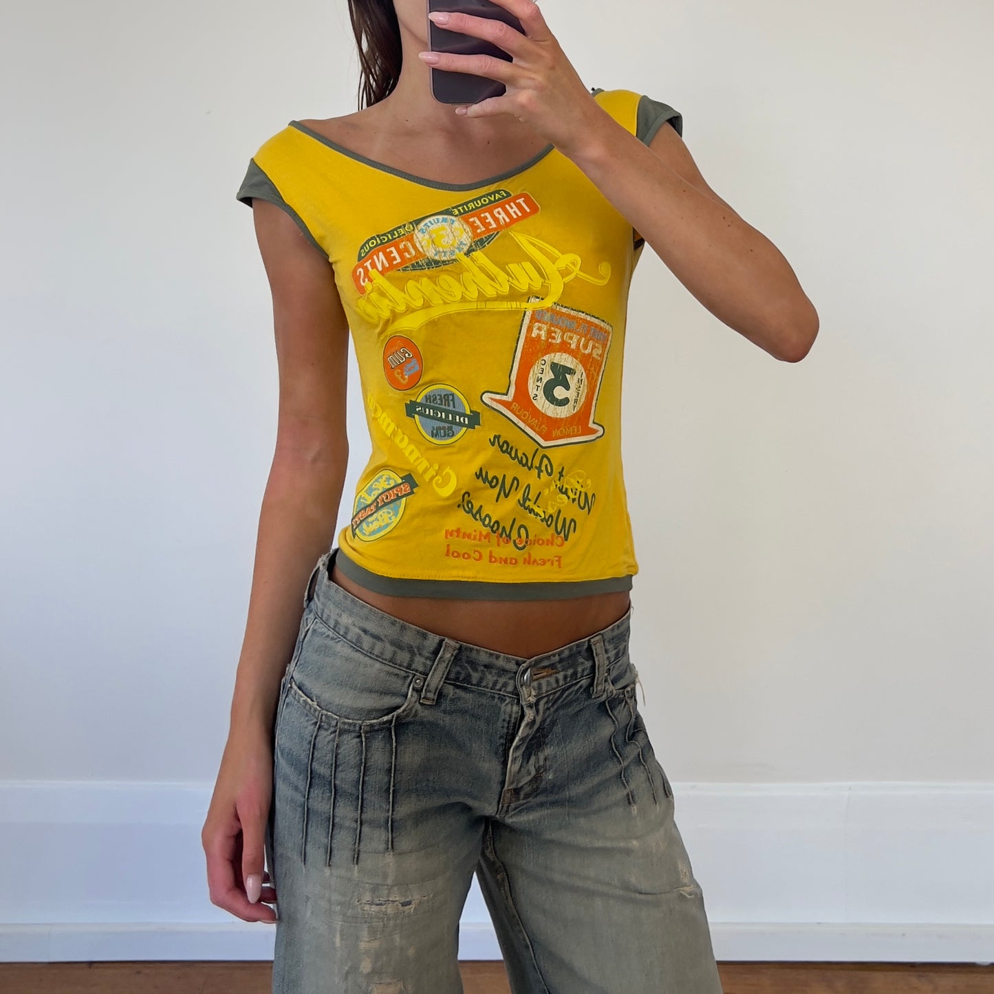 graphic backless tee