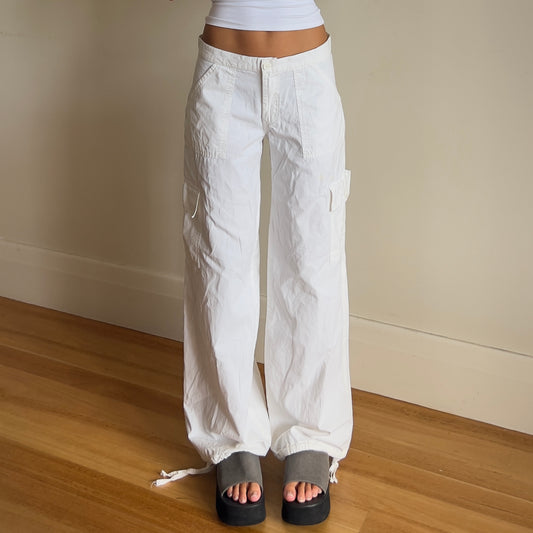 white cargo pants