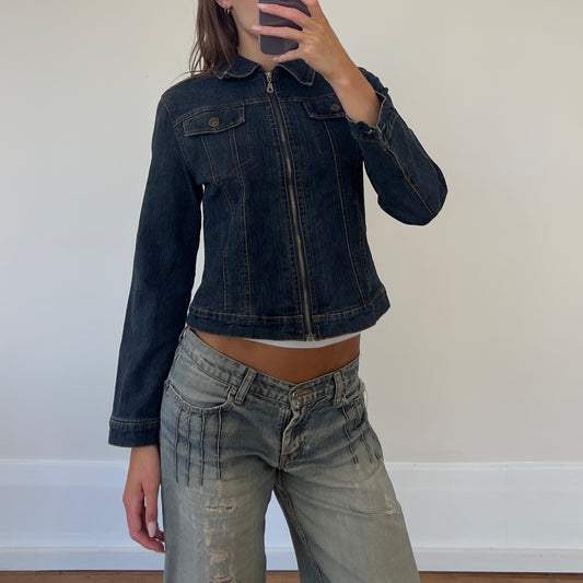 denim zip up jacket