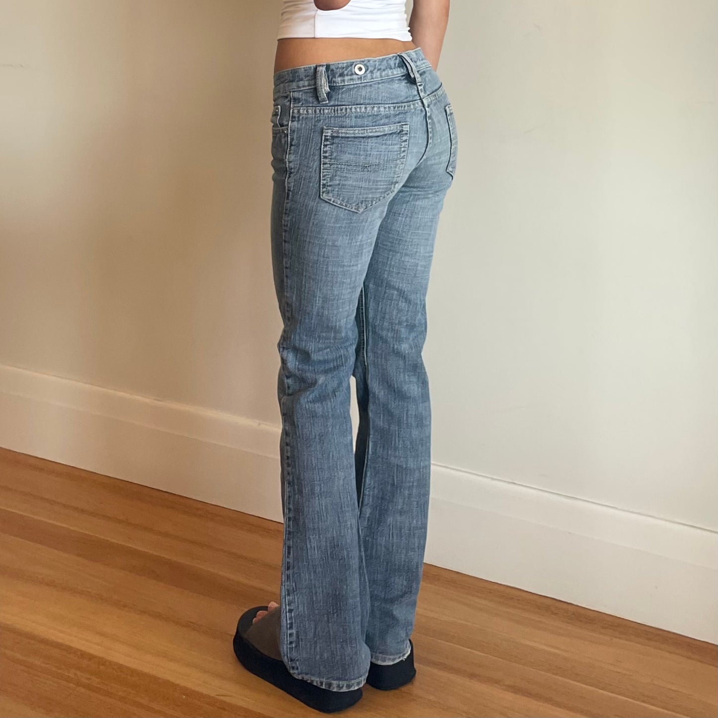 y2k low rise bootcut jeans