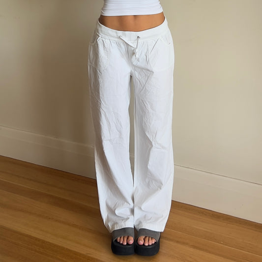 white lightweight pants