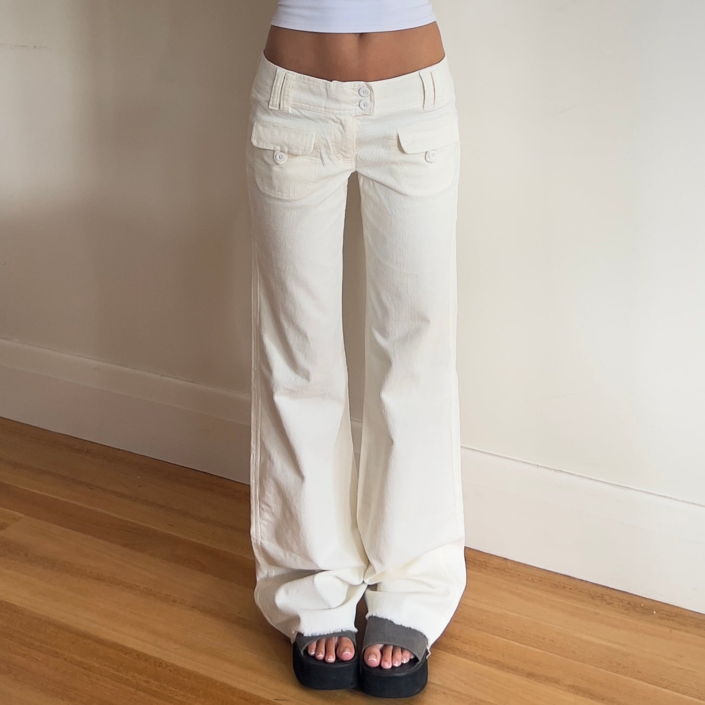 deadstock cream corduroy jeans