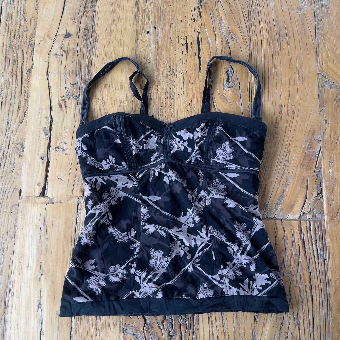 floral bustier cami