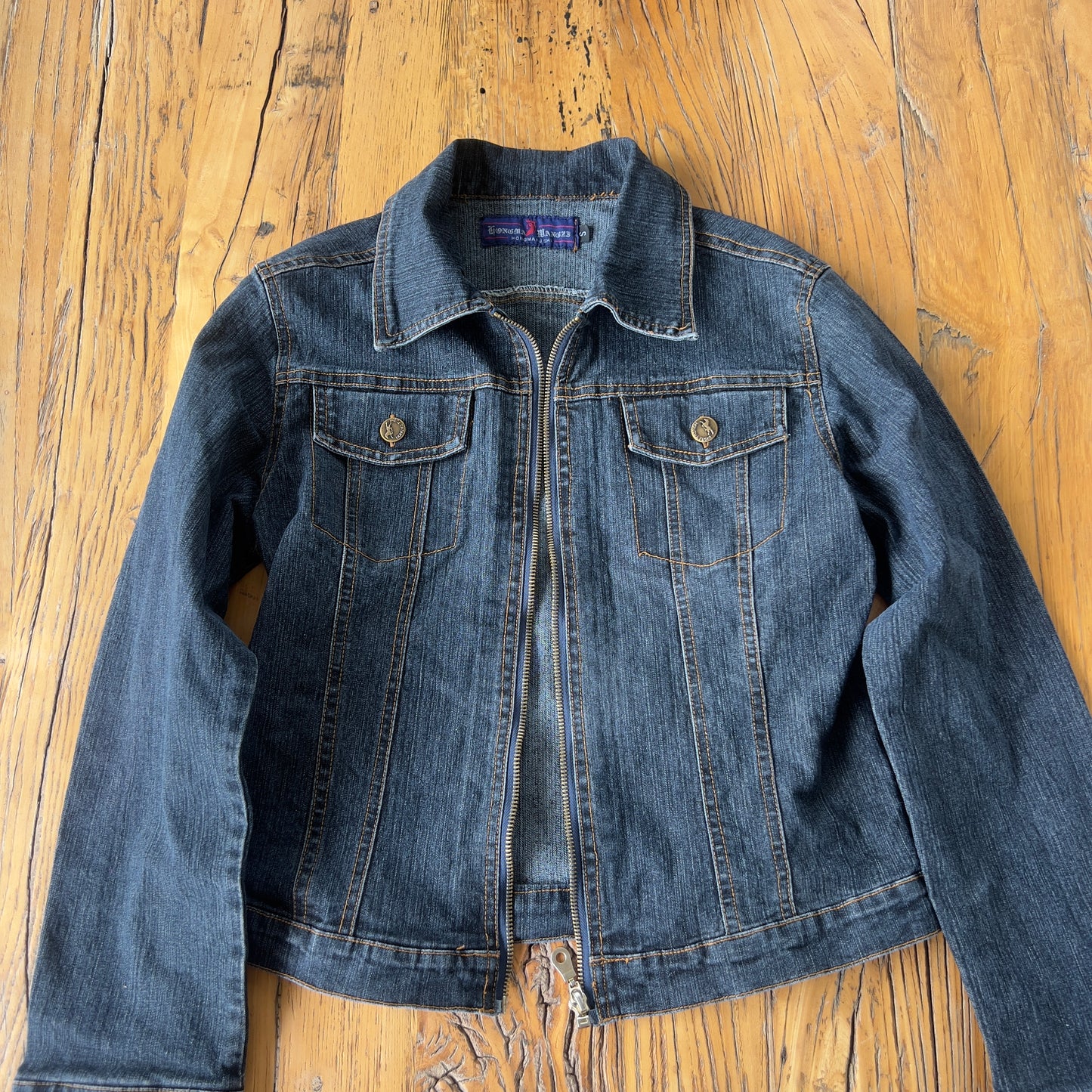 denim zip up jacket