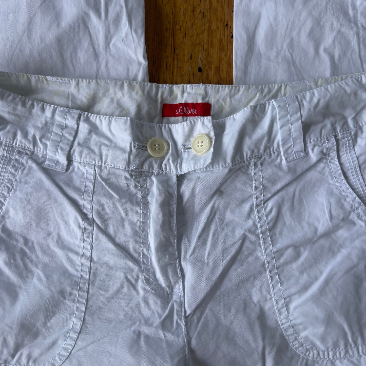 white cargo pants