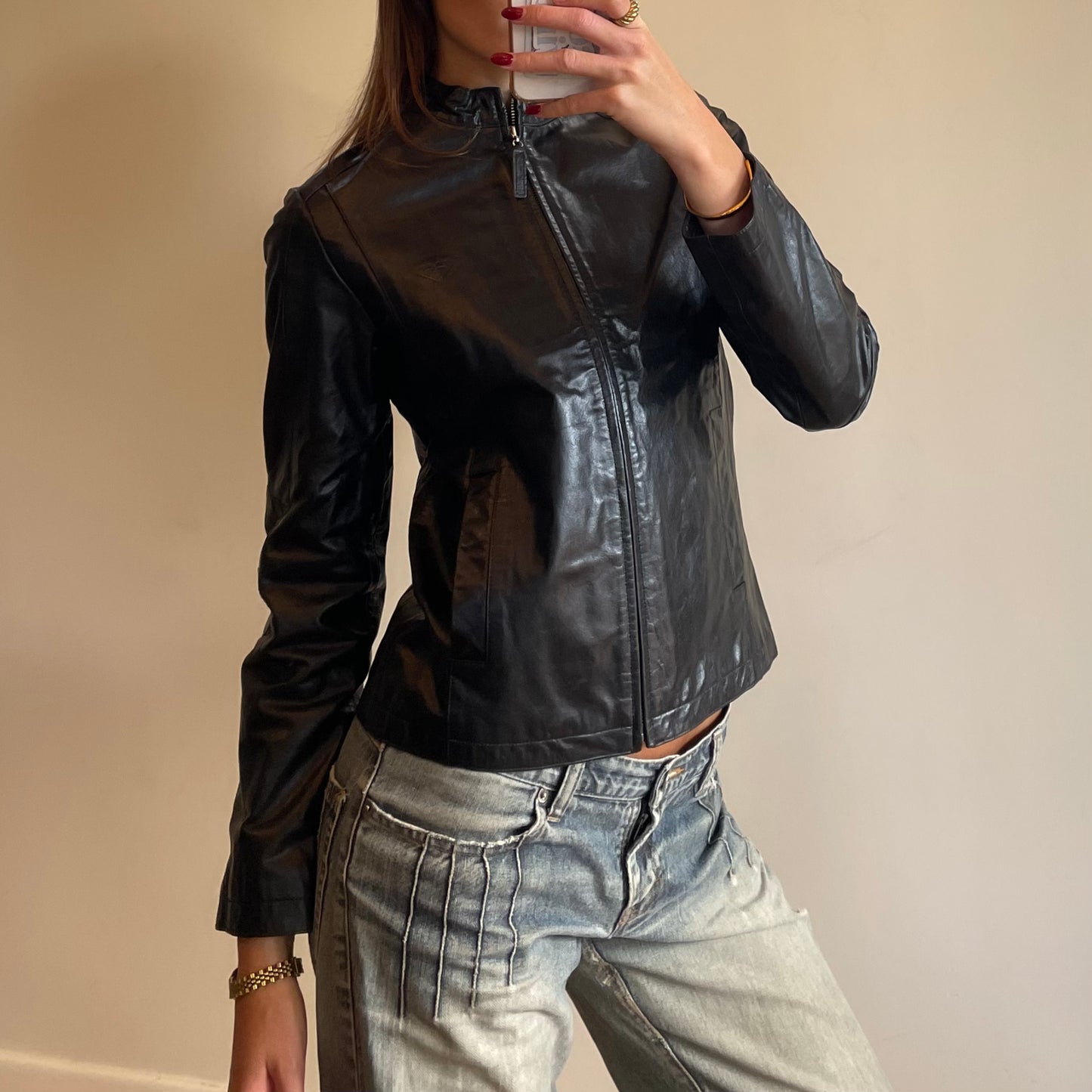 vintage Roxy leather jacket