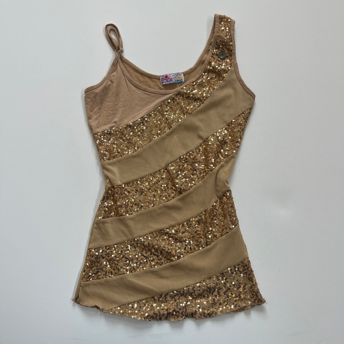 gold sequin tank