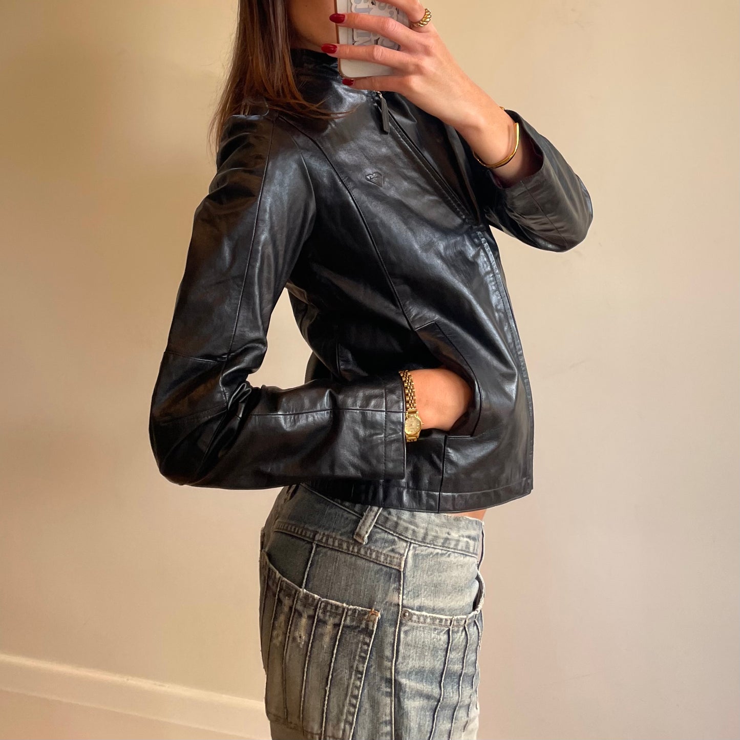 vintage Roxy leather jacket