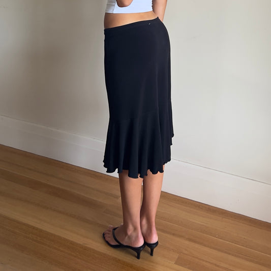black midi skirt