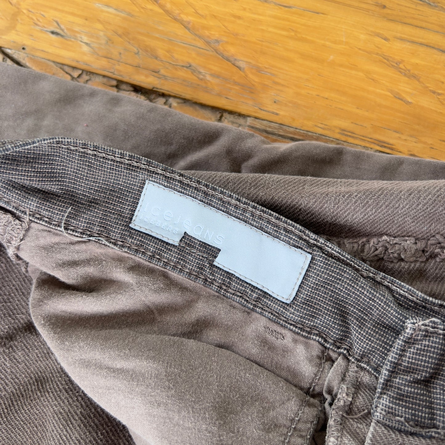 brown denim jeans