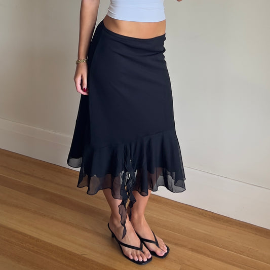 black midi skirt