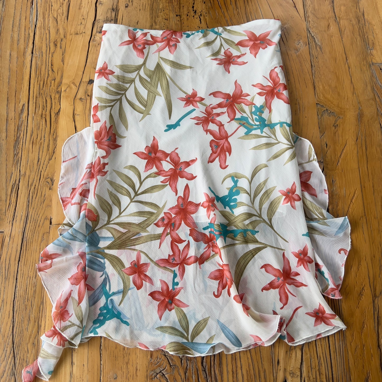 floral midi skirt