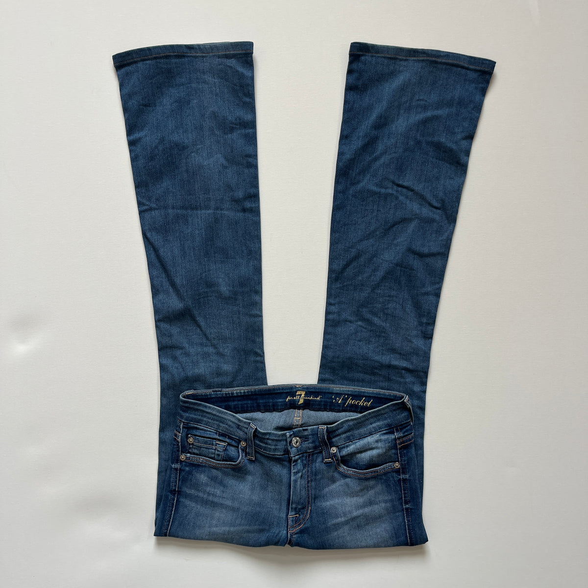low rise bootcut jeans