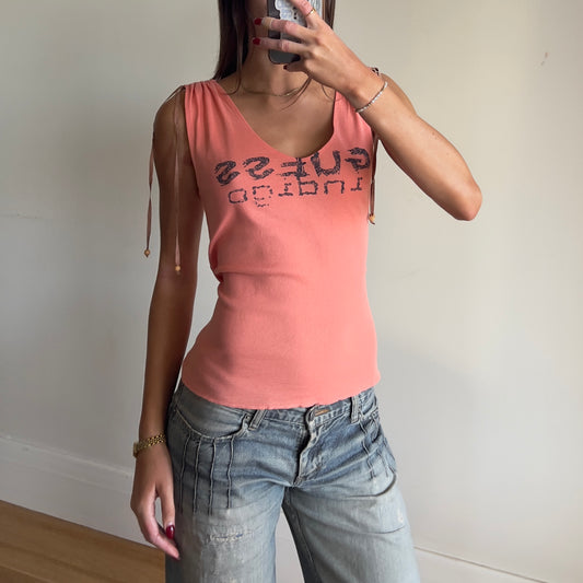 peach Guess Jeans top