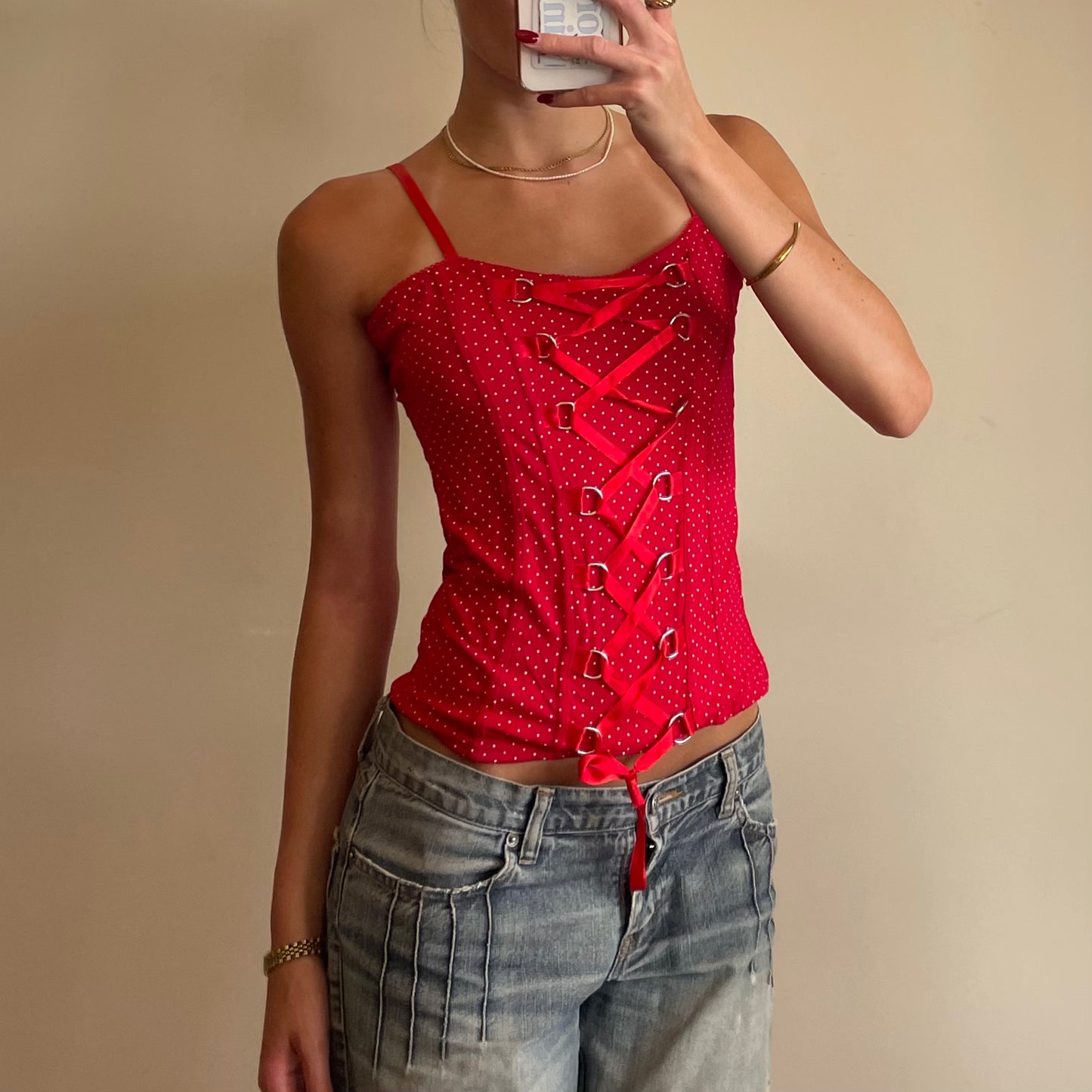 2000s red cami