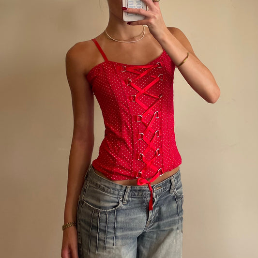 2000s red cami