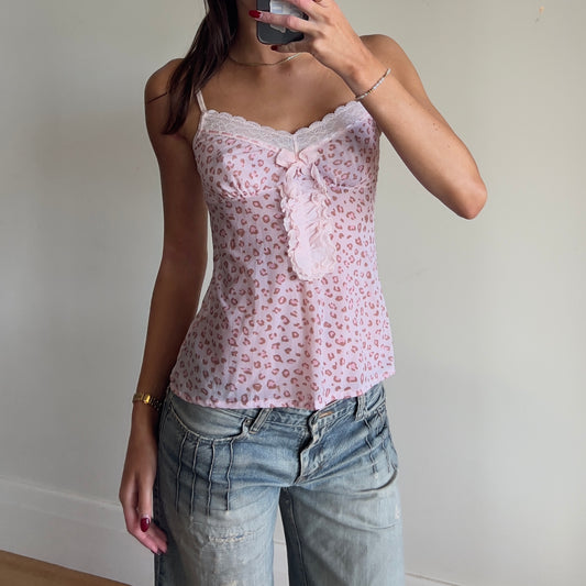 pink leopard print cami